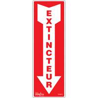 “Extincteur”箭头符号,12“x 4”,乙烯,法国与象形图SGM672 | TENAQUIP