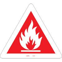 易燃CSA安全标志,12“x 12”,乙烯,象形图SGN036 | TENAQUIP