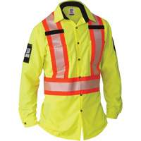 防破裂的显眼的长袖衬衫,聚酯,小,高能见度Lime-Yellow SGN604 | TENAQUIP