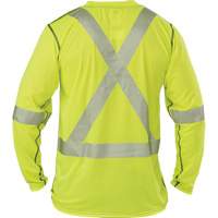 Polartec <一口>®< /一口>电网<一口>®< /一口>显眼的长袖t恤,聚酯,4从小到大,高能见度Lime-Yellow SGN630 | TENAQUIP