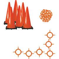 锥形交通路标和连锁装置,28日”,橙色SGO162 | TENAQUIP