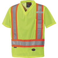 高可见性安全t恤,聚酯,小,高能见度Lime-Yellow SGO558 | TENAQUIP