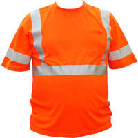 高可见性安全t恤、棉花、小,高能见度橙色SGP105 | TENAQUIP
