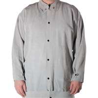 牛皮剖层革焊接夹克,皮革,大型灰色SGP823 | TENAQUIP