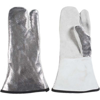 一个手指耐热手套,渗铝/凯夫拉尔<一口>®< /一口> /皮革、一个大小,保护650°F (343°C) SGQ175 | TENAQUIP