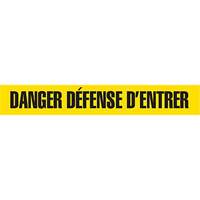 “危险防御D人”街垒胶带,法国3“W x 1000 L, 2毫升,黑色黄色SGQ416 | TENAQUIP