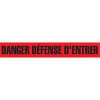 “危险防御D人”街垒胶带,法国3“W x 1000 L, 2毫升,黑红色SGQ417 | TENAQUIP