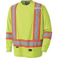 显眼的长袖衬衫,聚酯,X-Small,高能见度Lime-Yellow SGQ911 | TENAQUIP