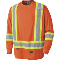 显眼的长袖衬衫,聚酯,X-Small,高能见度橙色SGQ929 | TENAQUIP