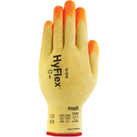 HyFlex <一口>®< /一口>高能见度Cut-Resistant手套,大小6,13个指标,泡沫腈涂布,不锈钢/凯夫拉尔<一口>®< /一口> /氨纶壳牌、ASTM ANSI级别A5 / EN 388 E SGQ985 | TENAQUIP
