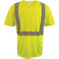 短袖t恤,安全聚酯,从小到大,高能见度Lime-Yellow SGS015 | TENAQUIP