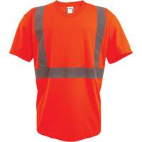 短袖t恤,安全聚酯、大型、高能见度橙色SGS018 | TENAQUIP