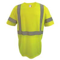 短袖t恤,安全聚酯、中、高能见度Lime-Yellow SGS027 | TENAQUIP