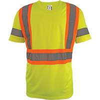 短袖t恤,安全聚酯、大型、高能见度Lime-Yellow SGS044 | TENAQUIP