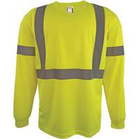 长袖衬衫,安全聚酯、大型、高能见度Lime-Yellow SGS060 | TENAQUIP