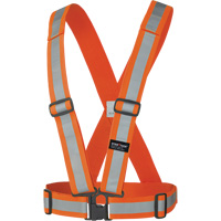 可调节的安全腰带,高能见度的橙色,银反射颜色,一个尺寸SGT565 | TENAQUIP