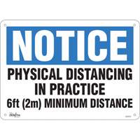 “物理距离实践”符号,10 x 14,塑料,英语SGU334 | TENAQUIP