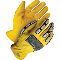 否认™排列影响保护手套,2从小到大,山羊皮棕榈、安全袖口SGV041 | TENAQUIP