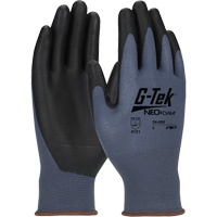 G-Tek <一口>®< /一口> NeoFoam <一口>®< /一口>涂无缝针织手套,X-Small,聚氨酯涂料、15计,尼龙外壳SGW743 | TENAQUIP