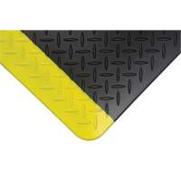 抗疲劳垫、钻石、2 x 3-1/4 x 3/4”,黑色/黄色,聚氨酯SGW898 | TENAQUIP