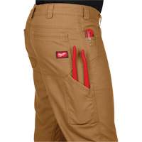 重型Flex工作裤,混棉/氨纶,卡其色,大小30日34内SGX223 | TENAQUIP