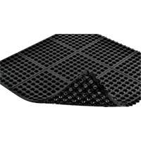 Cushion-Ease <一口>®< /一口> 550联锁抗疲劳垫,开槽,3 x 3 x 3/4”,黑色橡胶SGX886 | TENAQUIP