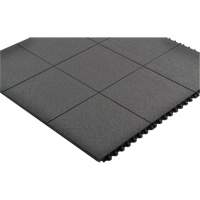 Cushion-Ease <一口>®< /一口>联锁抗疲劳垫,铺3 x 3 x 3/4”,黑色,天然橡胶SGX894 | TENAQUIP