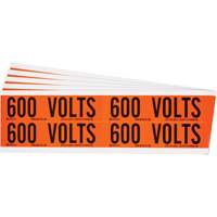 “600伏特”渠道&电压标签,1-1/8“x 4-1/8”,布/乙烯基,英语SGX979 | TENAQUIP