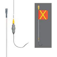 全天候Super-Duty警告鞭子在恒定的LED灯,春天山,3 '高,橙色反光X SGY855 | TENAQUIP