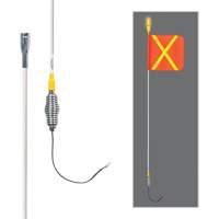 全天候Super-Duty警告鞭子在恒定的LED灯,春天山,5英尺高,橙色反光X SGY856 | TENAQUIP