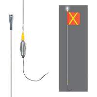 全天候Super-Duty警告鞭子在恒定的LED灯,春天山,5英尺高,橙色反光X SGY857 | TENAQUIP
