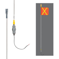 全天候Super-Duty警告鞭子在恒定的LED灯,春天山,10的高,橙色反光X SGY858 | TENAQUIP