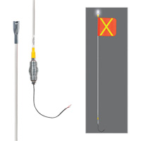 全天候Super-Duty警告鞭子在恒定的LED灯,春天山,10的高,橙色反光X SGY859 | TENAQUIP