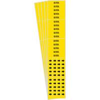 “醇”管标记,粘性,2 H x 4 W,黑色黄色SH904 | TENAQUIP