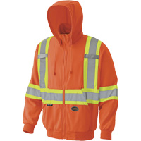 Zip风格帽衫,羊毛,3从小到大,高能见度橙色SHD055 | TENAQUIP