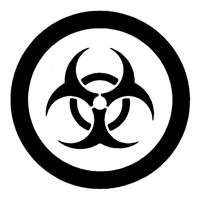 WHMIS象形图——Biohazardous传染性、乙烯、表1 1/4“L x 1 - 1/2 