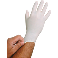 BioTek <一口>®< /一口>一次性手套,从小到大,乳胶,6-mil,无粉、白SAI814 | TENAQUIP