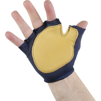 候工具控制无指的右手手套,大小X-Small,粒面皮革棕榈SR253 | TENAQUIP