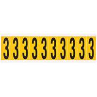 个人数字和字母标签3 2“H,黑色黄色SY932 | TENAQUIP