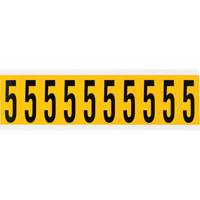 个人数字和字母标签5 2 H,黑色黄色SY934 | TENAQUIP