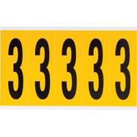 个人数字和字母标签,3、4“H,黑色黄色SZ009 | TENAQUIP