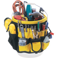 工具桶组织者,6 W x 12“L x 11 H、尼龙、黑色/黄色TBN264 | TENAQUIP