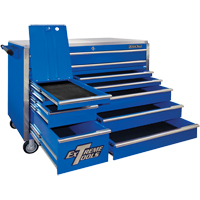 前专业系列滚动工具柜,11个抽屉,55 D x 46-3/8“W x 30 H,蓝色TEP619 | TENAQUIP