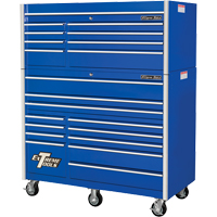 RX系列滚动工具柜,12个抽屉,55 W x 25 D x 46“H,蓝色TEQ501 | TENAQUIP
