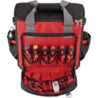 Jobsite技术包，弹道尼龙，53个口袋，黑色/红色TEQ854 | TENAQUIP