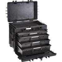 移动工具箱,抽屉,4个抽屉,22-4/5 W x 15 D x 18”H,黑色TER150 | TENAQUIP