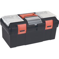 塑料工具箱,17-1/2 D×8“W x九个半小时,黑色TLV084 | TENAQUIP