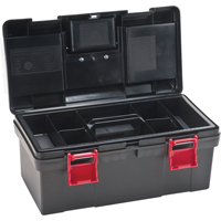 塑料工具箱,17-1/2 D×8“W x九个半小时,黑色TLV084 | TENAQUIP
