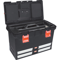 塑料工具箱,22 D x 14 1/2“W x 11 H,黑色TLV086 | TENAQUIP