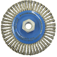 钢丝轮刷、5-7/8”迪亚。,0.02”填满,5/8“-11杆,不锈钢TT273 | TENAQUIP